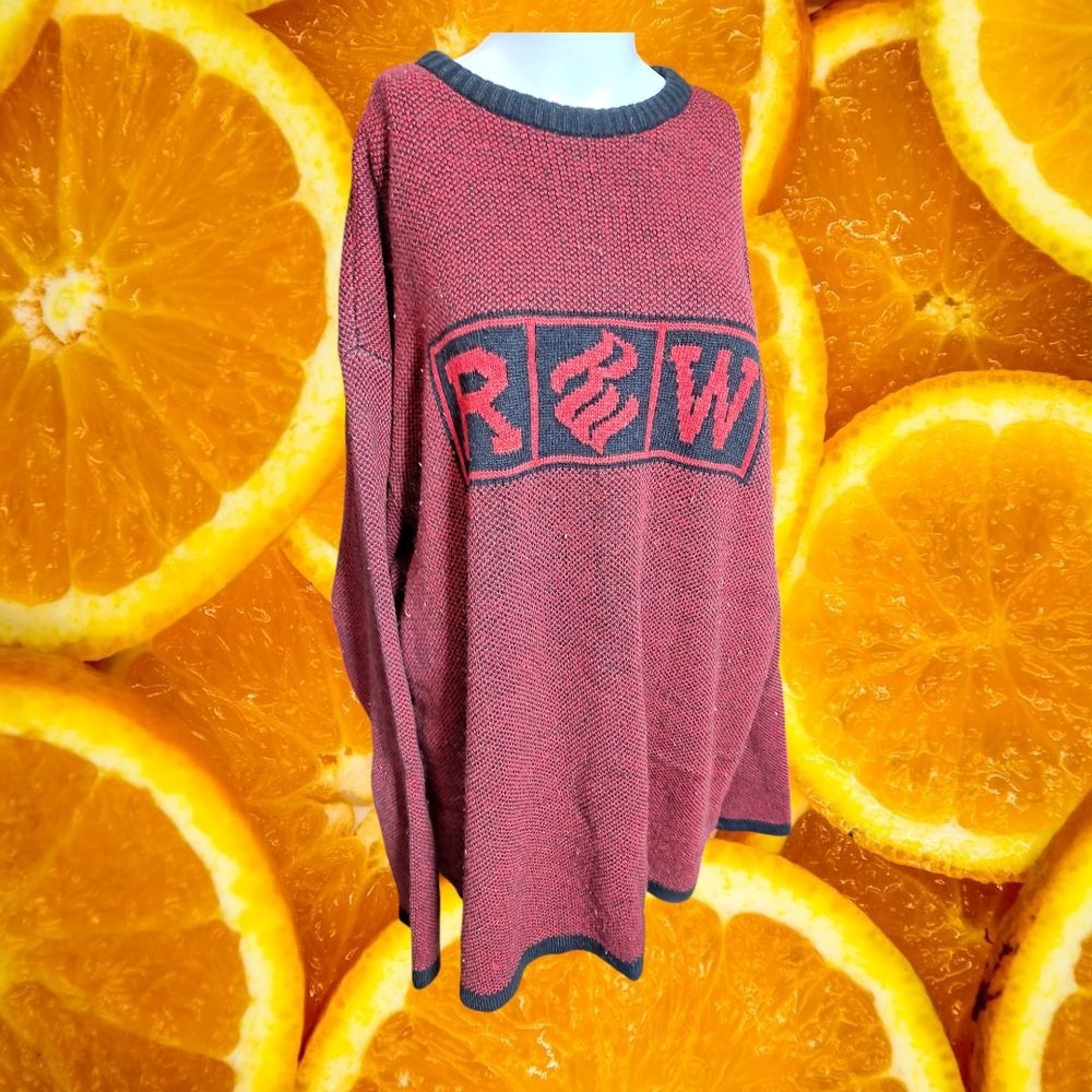 Rocawear Knit‎ Sweater Pullover Graphic Logo Oversized XXXL